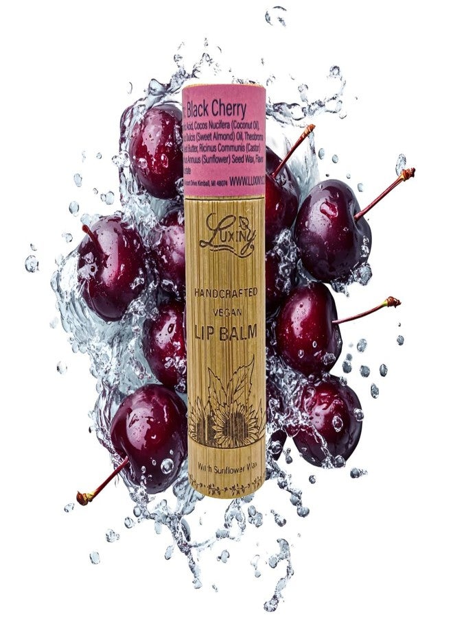 Luxiny Lip Balm 3-Pack – Vegan, Natural Moisturizing Lip Care in Bamboo Tubes with Sunflower Wax and Vitamin E (.15, Vanilla Buttercream, Mango, Black Cherry) - Image 3